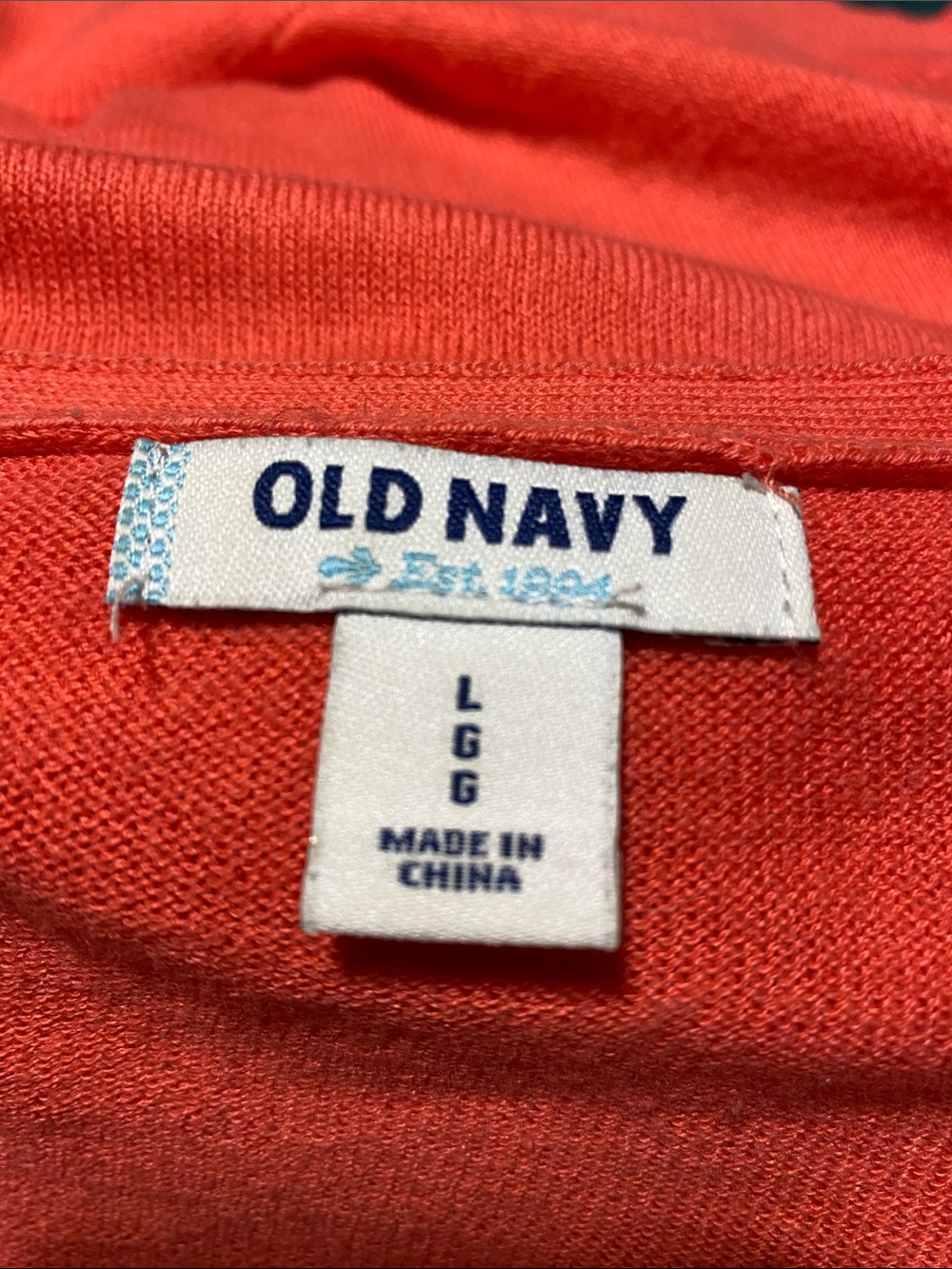 OLD NAVY Women’s Lightweight Coral 3/4 Sleeve V-Neck Button-Front Cardigan—Sz Lg - Picture 3 of 12